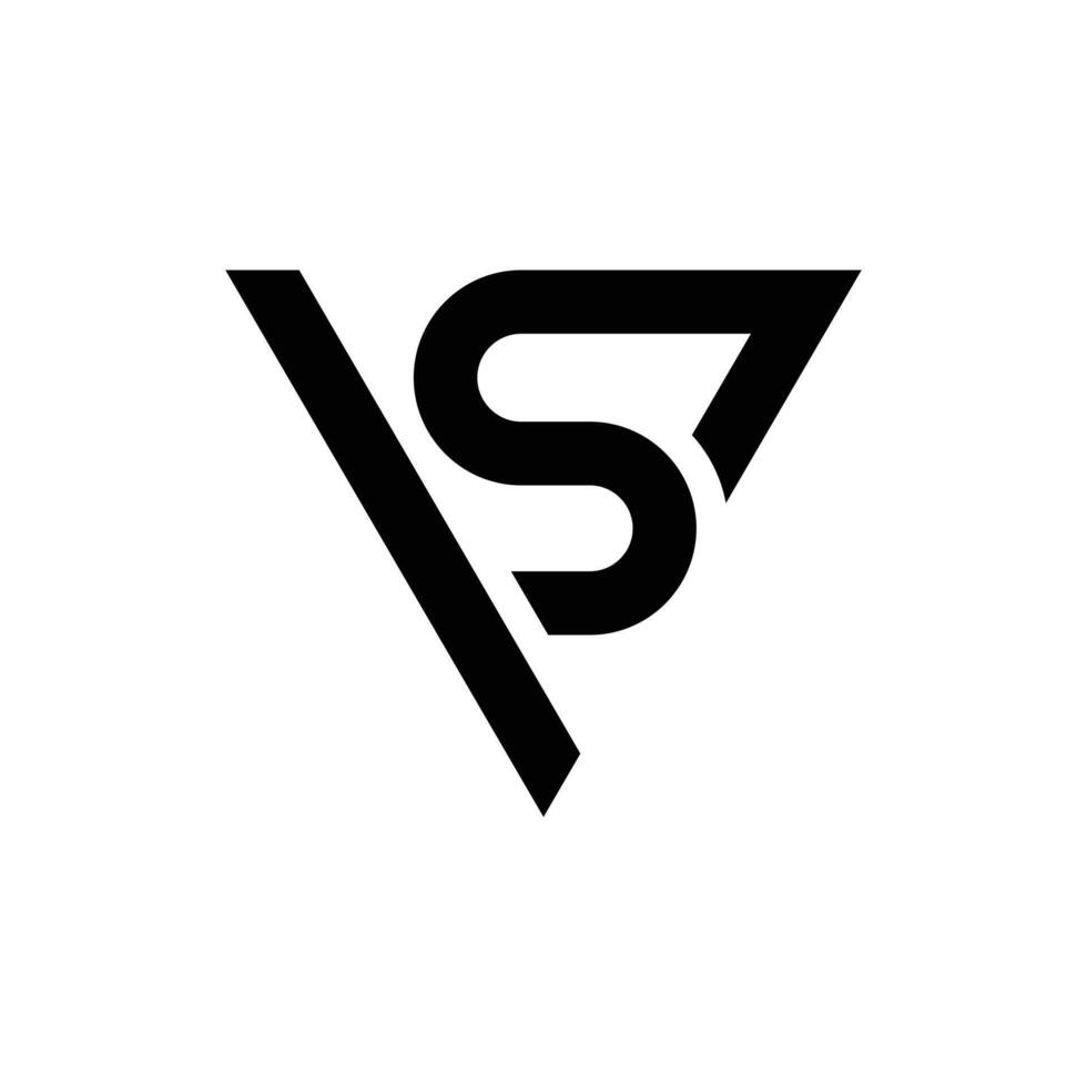 Letter Vs modern typography unique dynamic logo idea vector