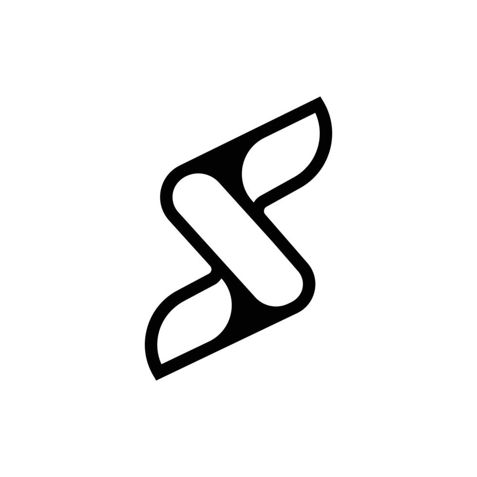 Letter S modern minimal shape typography branding logo vector