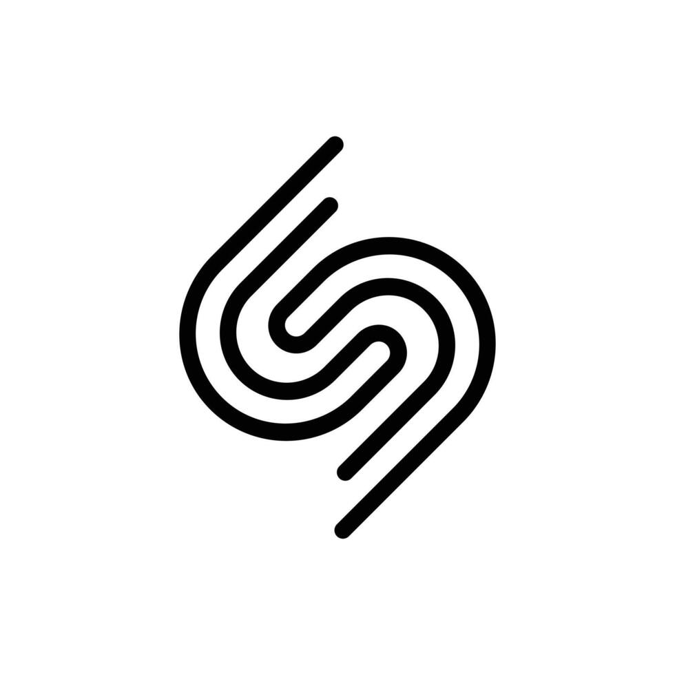 Letter S or Cd modern line art creative luxury logo idea vector