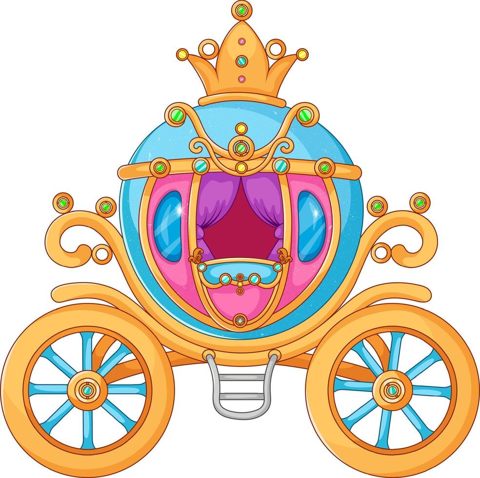 Bright Royal Carriage. Illustration for Children's Projects and Celebrations vector