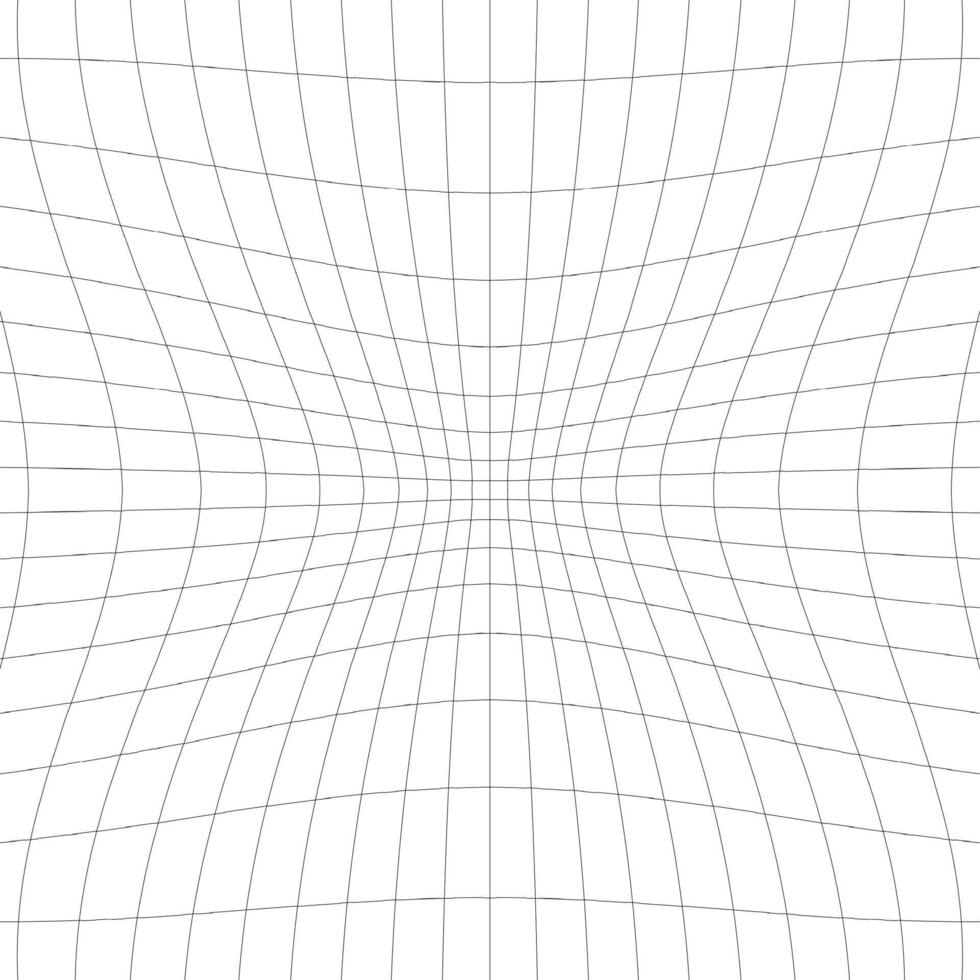Square Black and Wight Abstract Distorted Grid vector