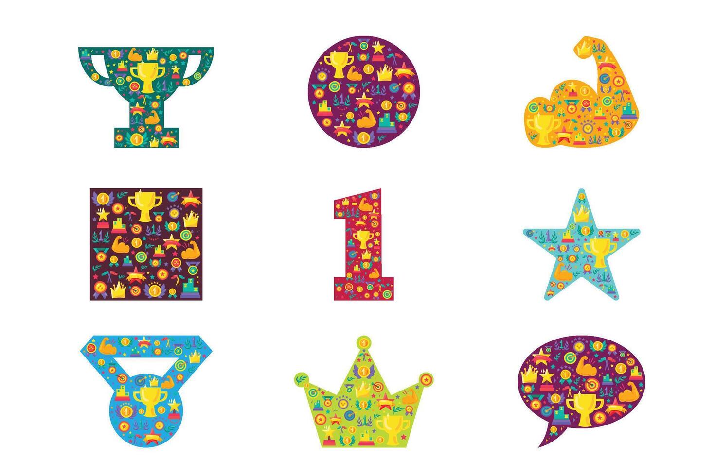 Sport Banners of Different Shapes Set vector