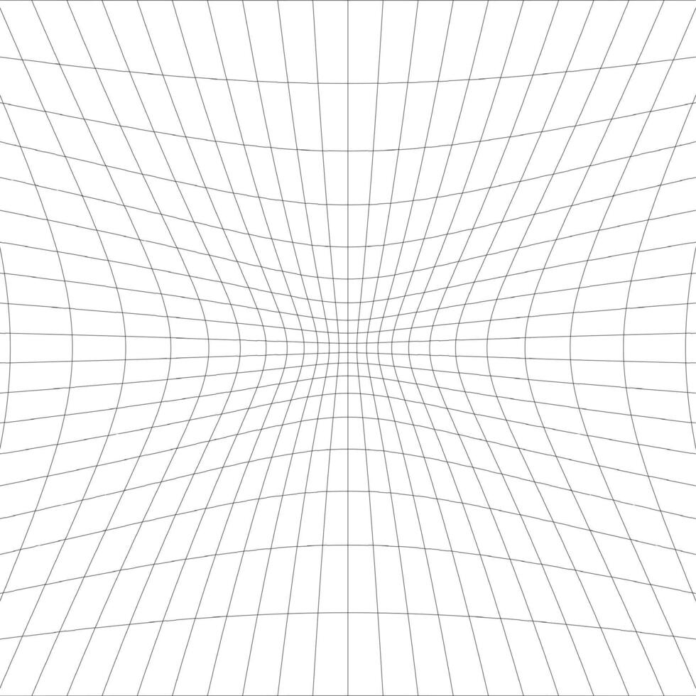 Square Black and Wight Abstract Warped Grid vector