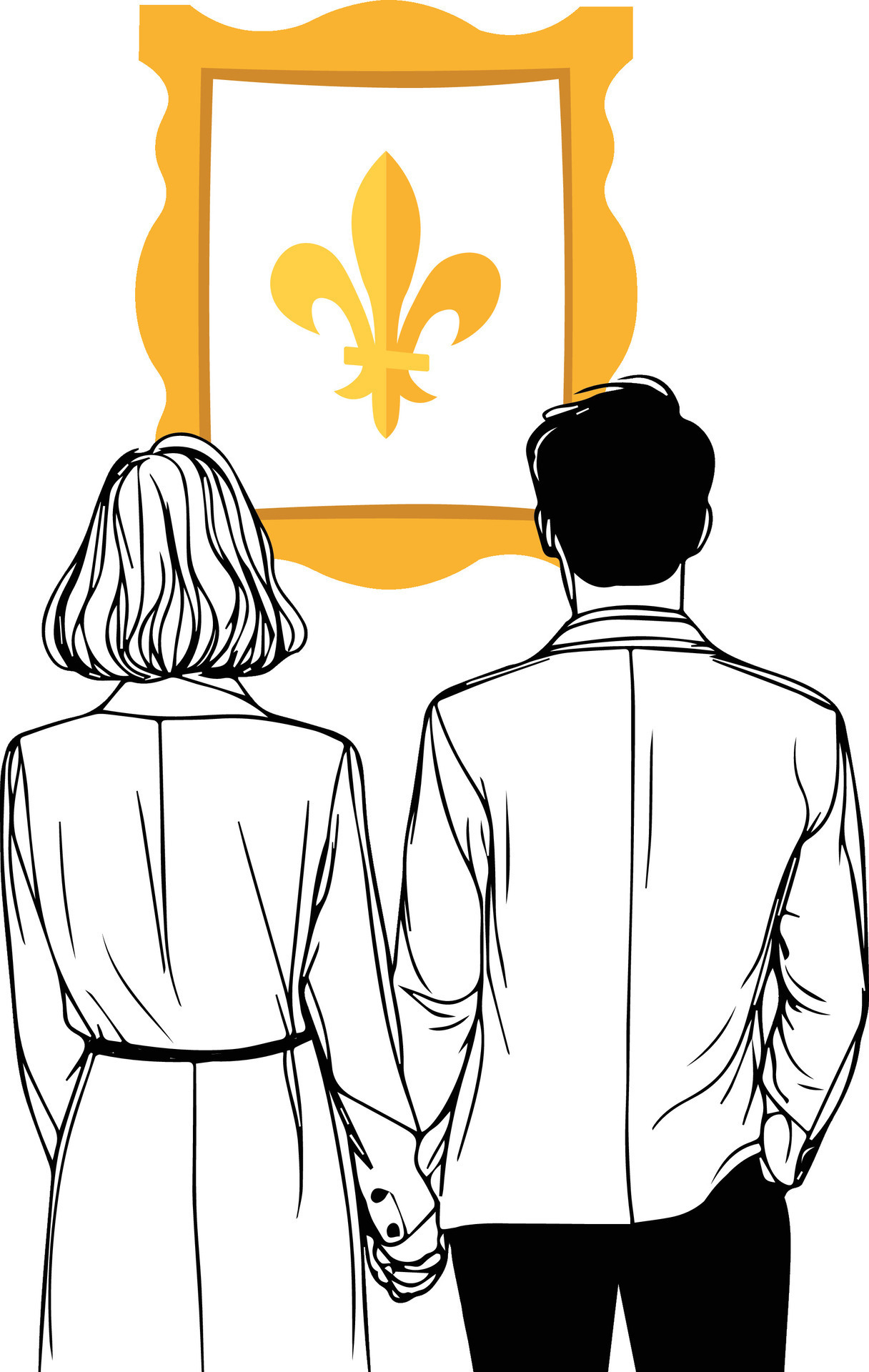 French people in art gallery in line art style 50213936 Vector Art at