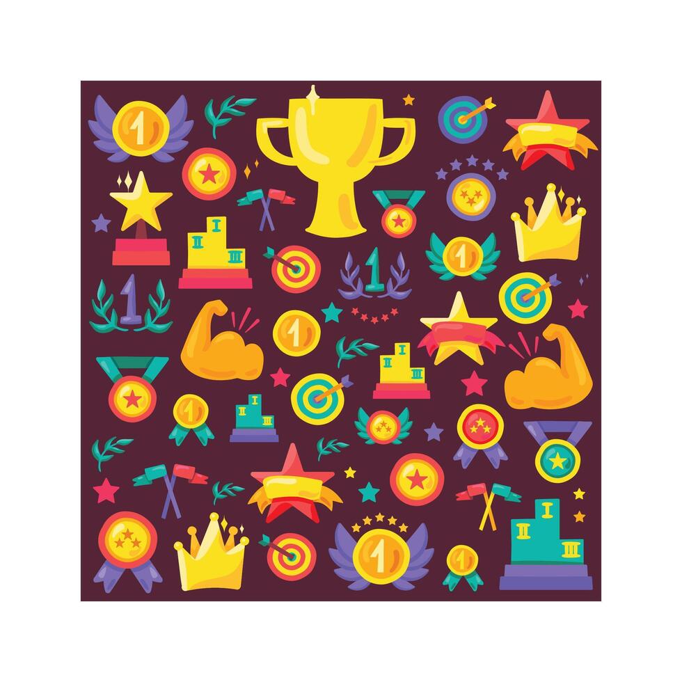 Square Banner with Sport Elements vector