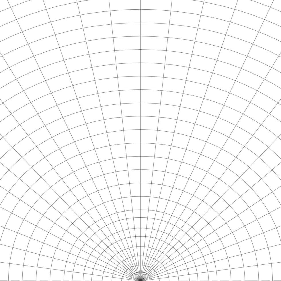 Square Black and Wight Abstract Grid Hemisphere vector