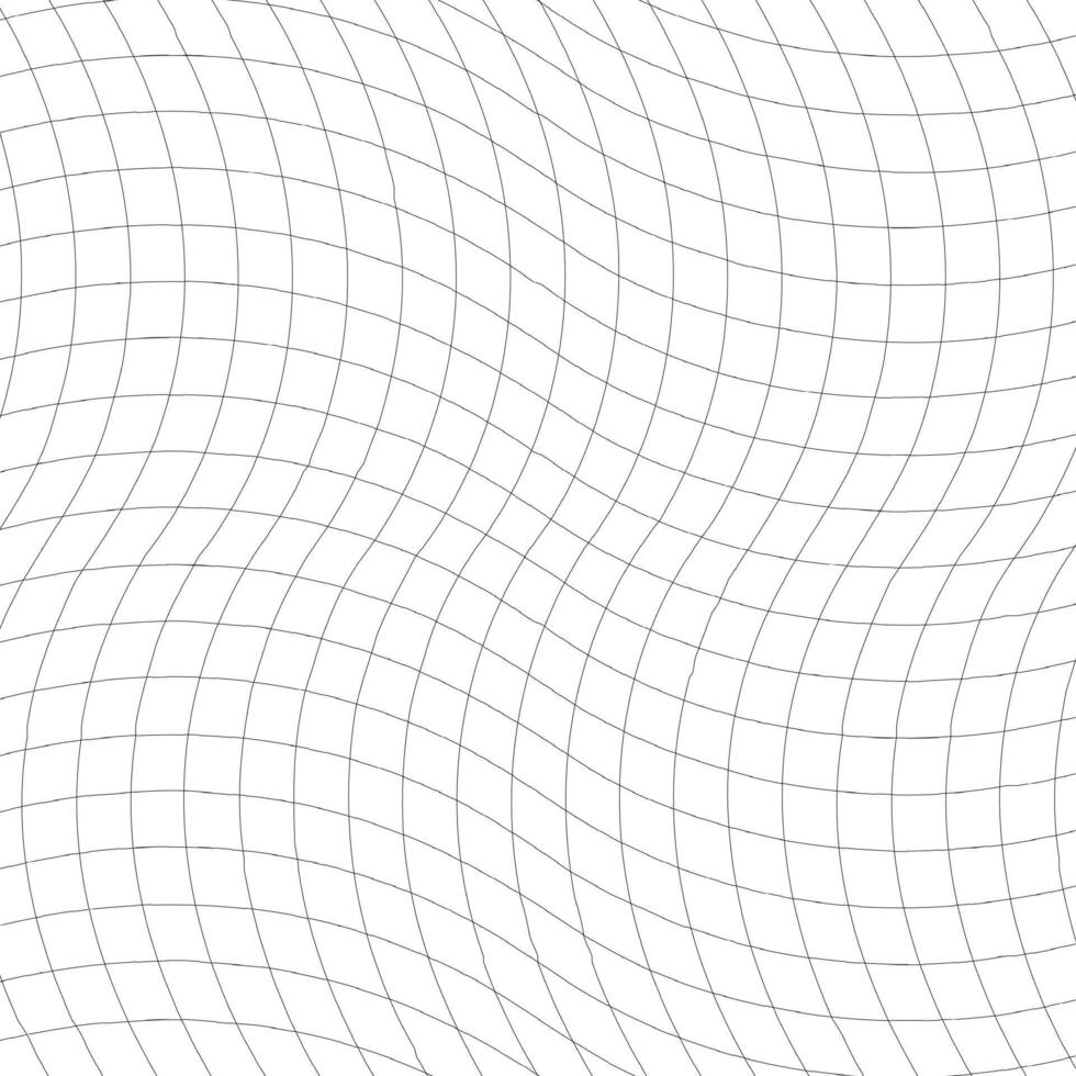 Square Monochrome Abstract Curved Swirling Grid vector