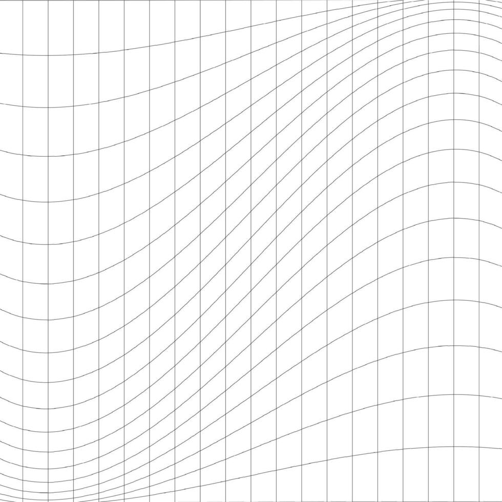 Square Black and Wight Abstract Wavy Uneven Grid vector