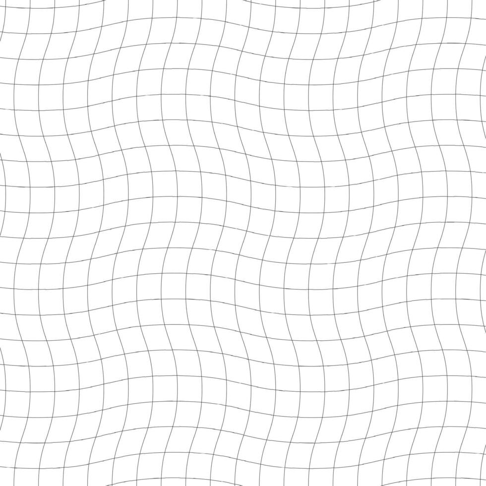 Square Monochrome Abstract Even Wavy Grid vector