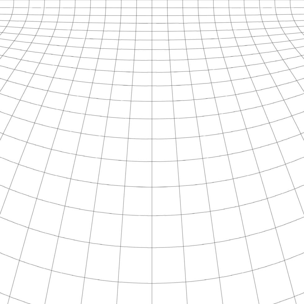 Monochrome Abstract Square Distorted Three Dimensional Grid vector