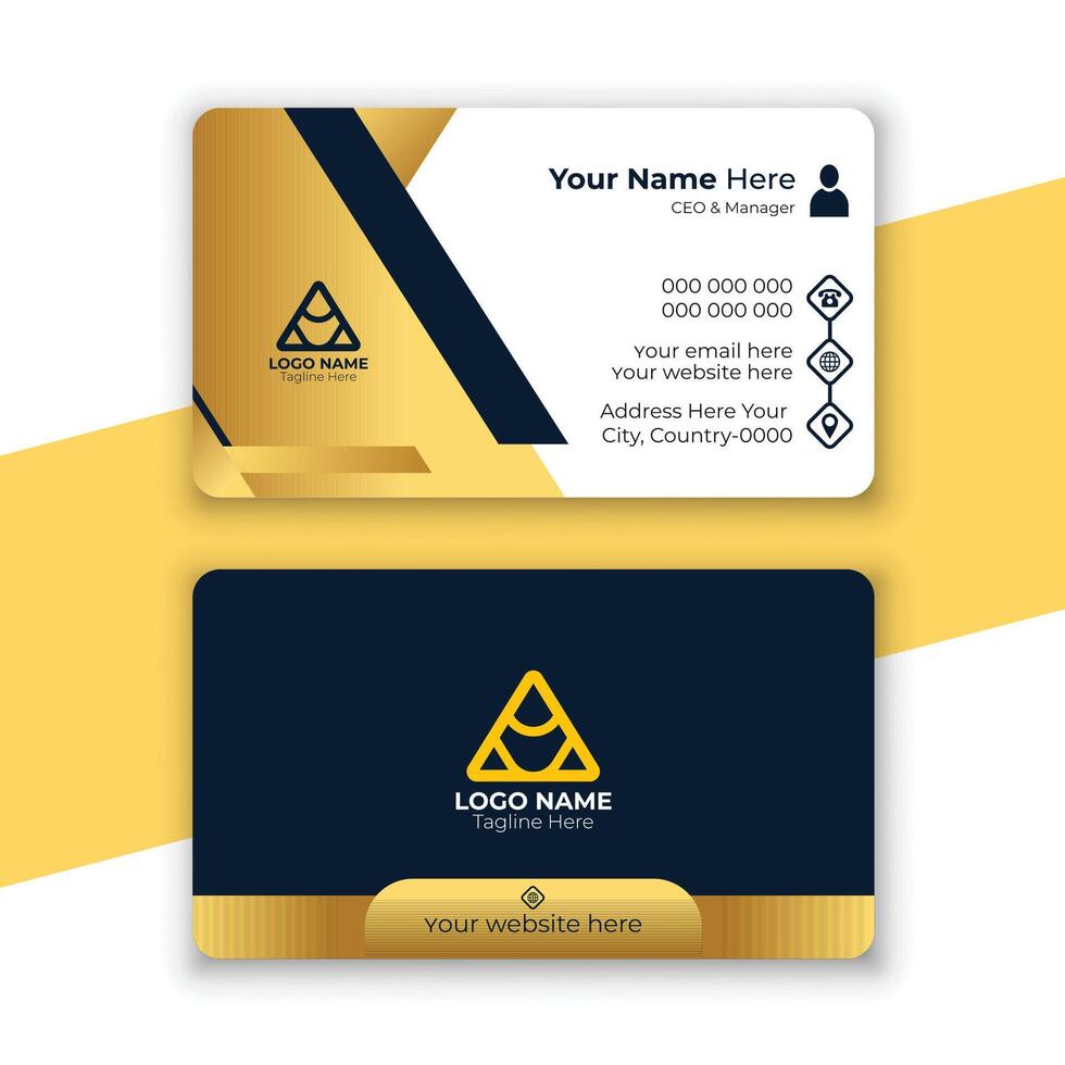 Modern Luxury Business Card Layout. Professional, minimalist editable design Template. vector