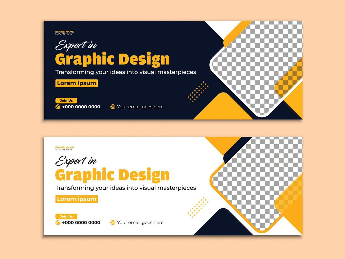 Social media cover and web banner design template. vector