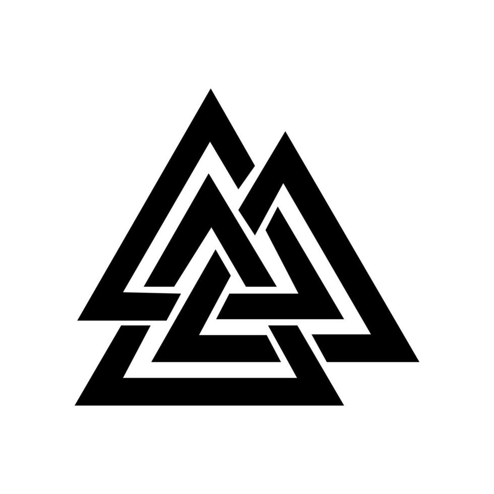 Valknut, The Viking symbol of Odin, Norse, Nordic, Scandinavian vector