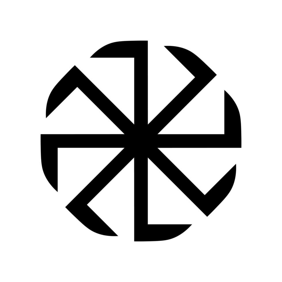 Kolovrat symbol, Scandinavian, Nordic vector
