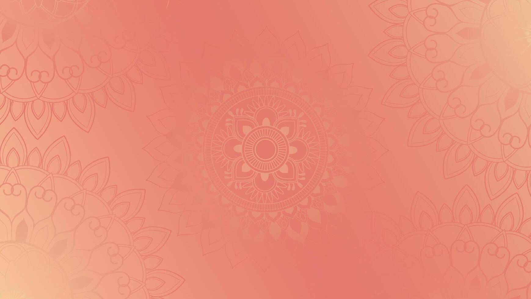 Pink Mandala Boho Background vector