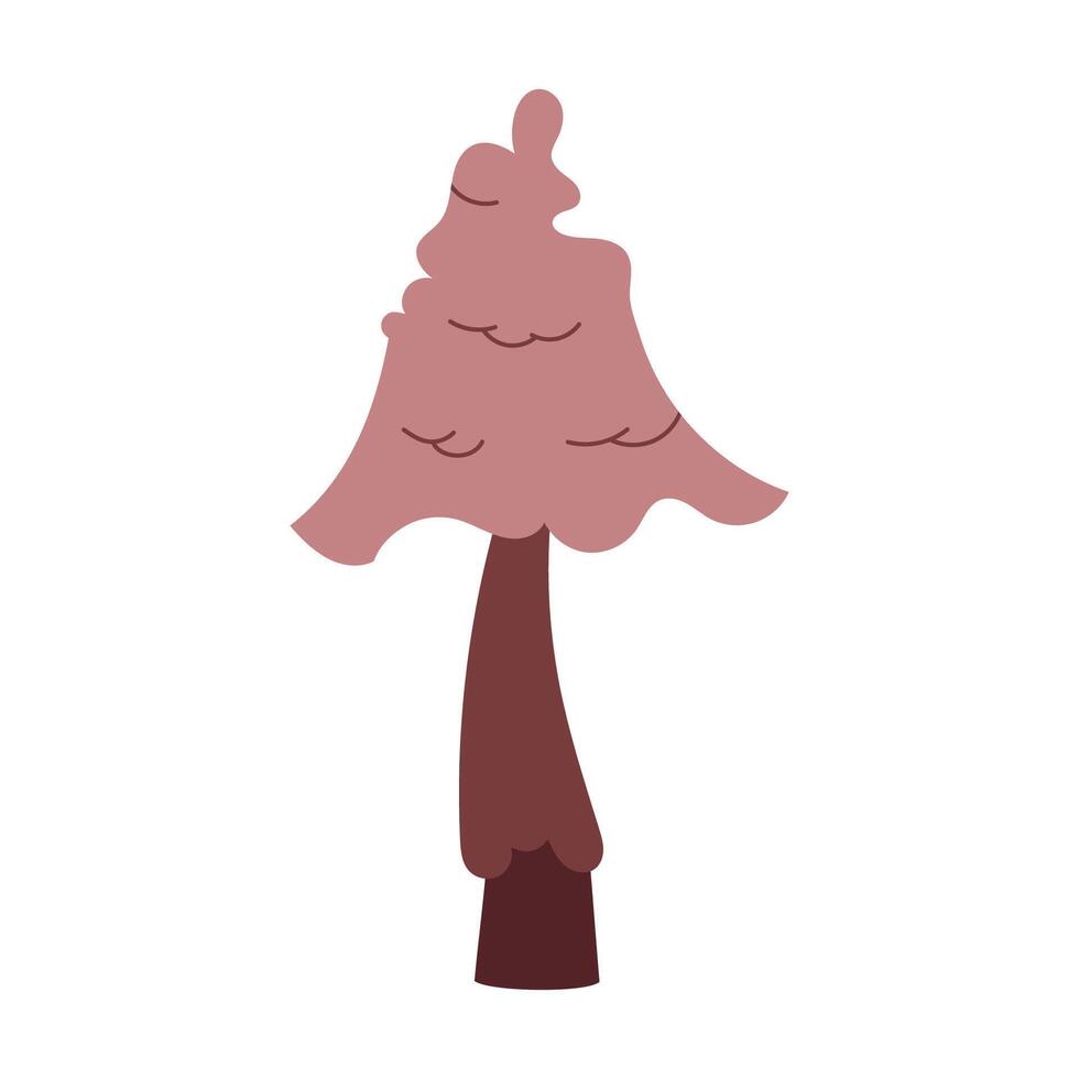Hand draw autumn mushroom isolated on a white background.Single illustration in doodle flat style. Clipart cozy illustrations for print, wrapping, packaging.Forest food in red colors. vector