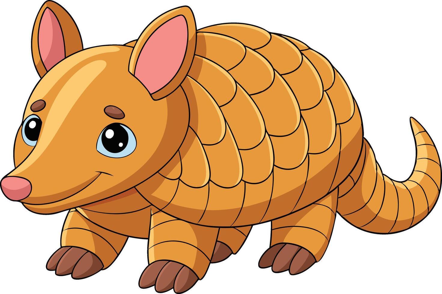 Cute Colorful Cartoon armadillo vector