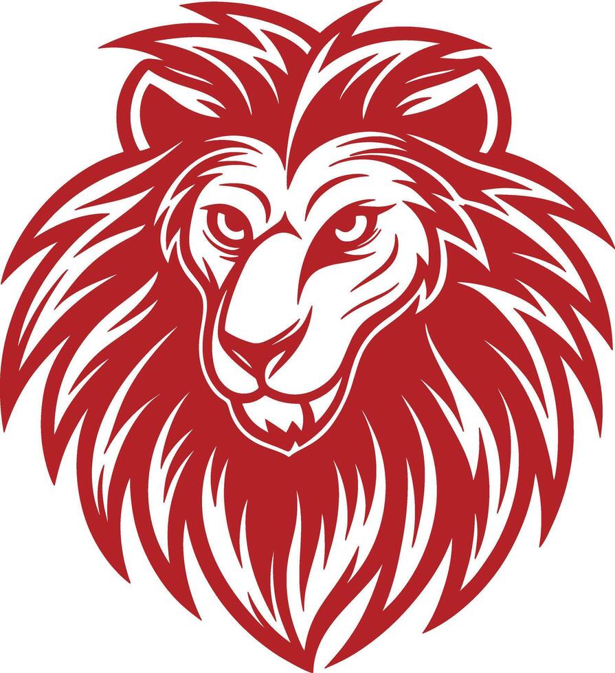 Lion head Flat image vector