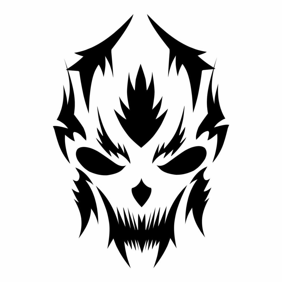illustration graphic of tribal art design abstract devil face vector