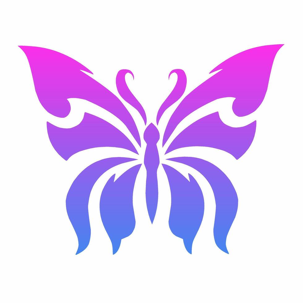 illustration graphic of tribal art design tattoo ornament beautiful butterfly vector