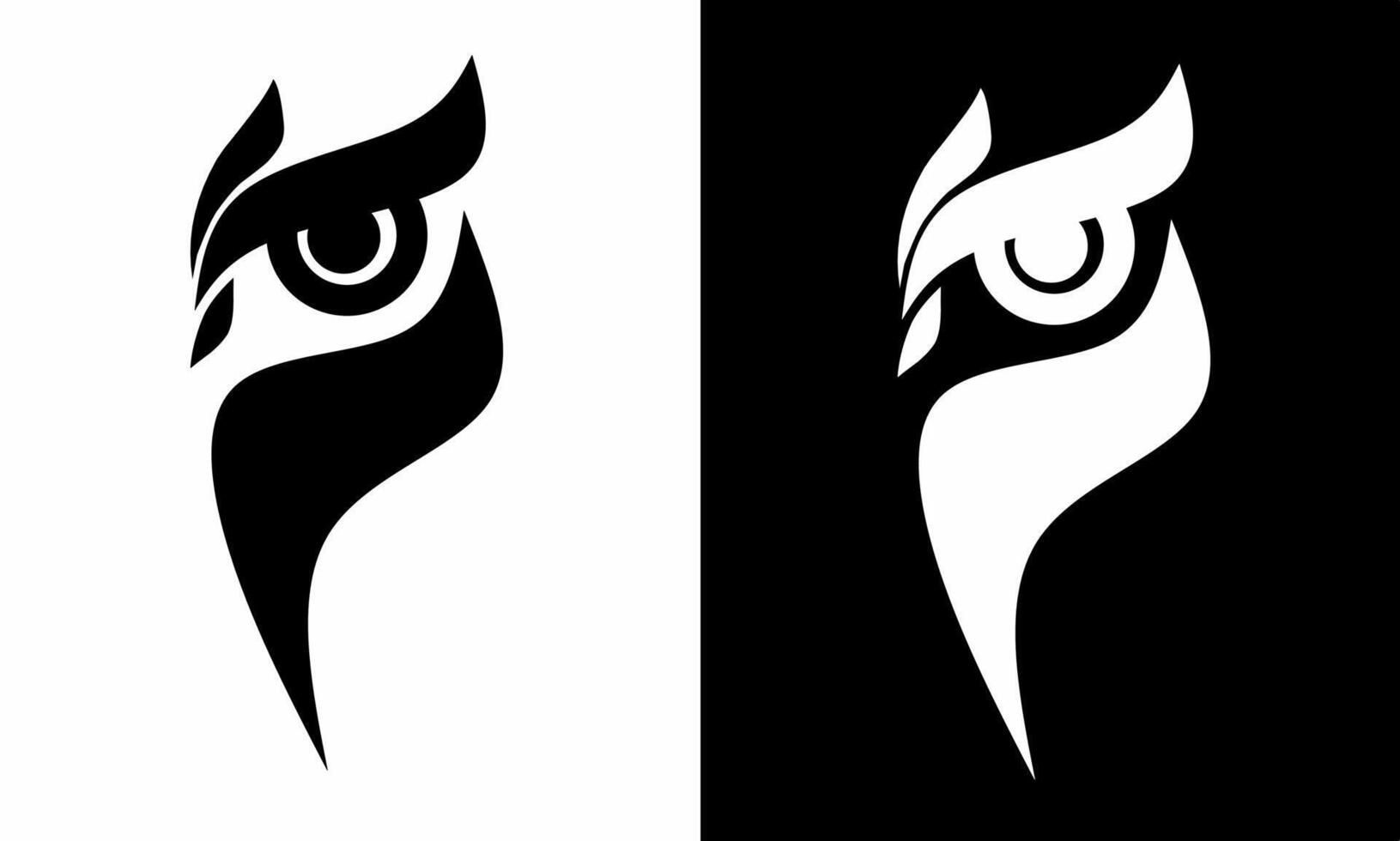 illustration graphic of black owl logo design template vector