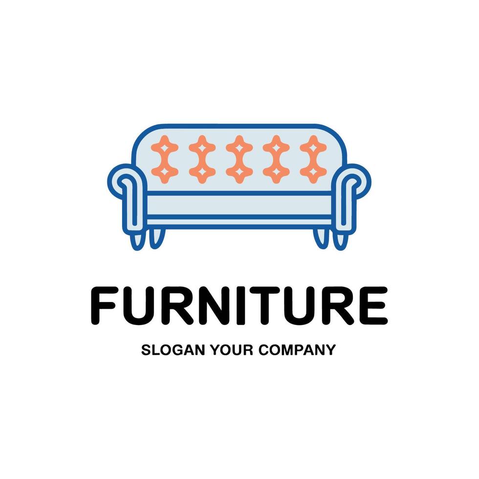 Furniture logo design vector