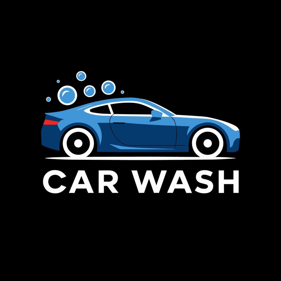 car wash minimalist logo design vector