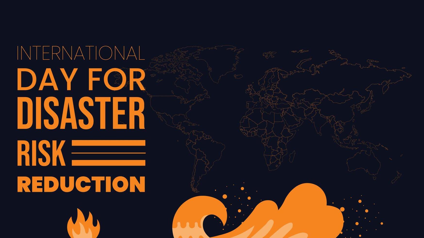 International Day for Disaster Risk Reduction, October 13 vector