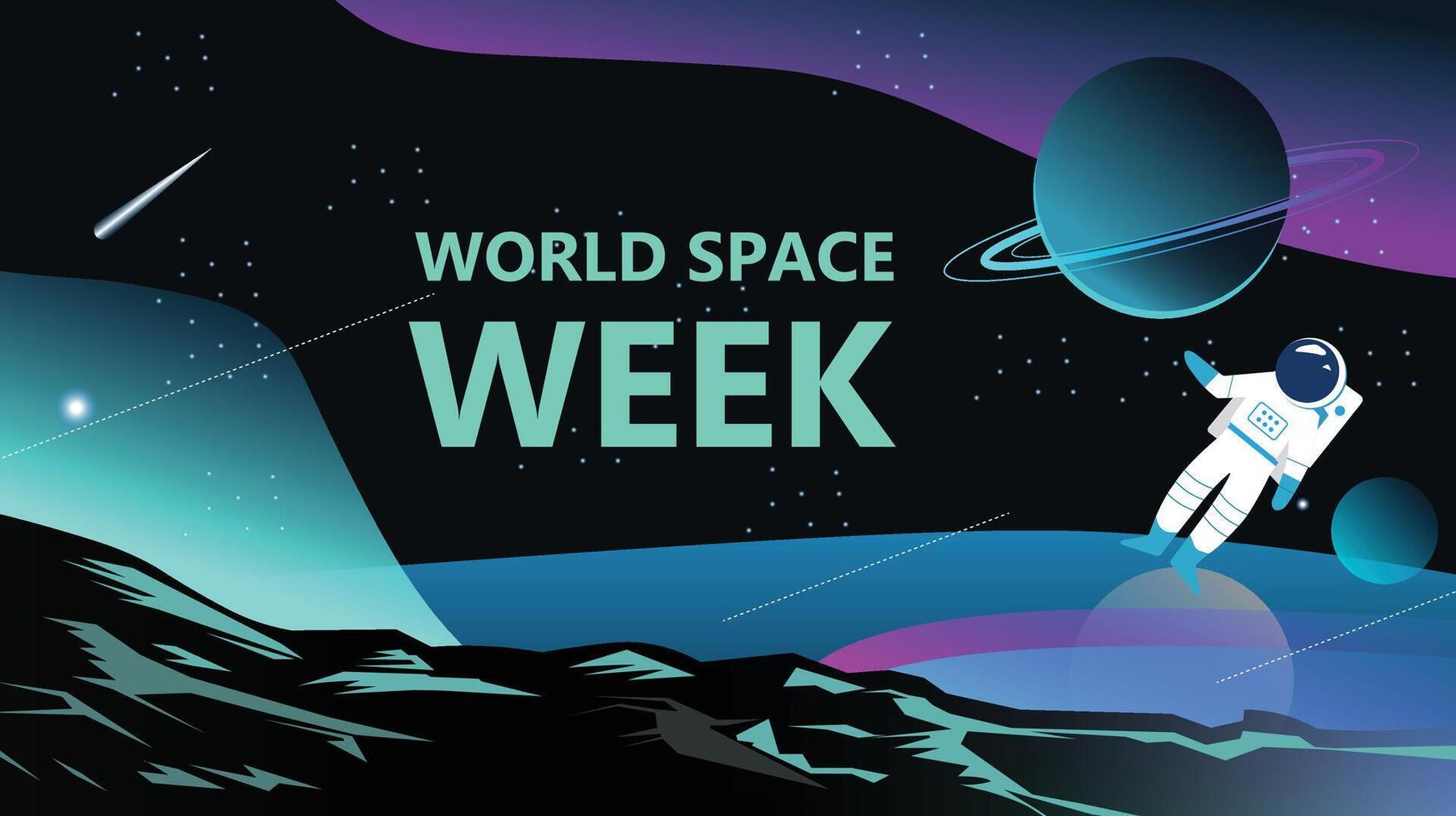 Discovering the Cosmos, World space week vector