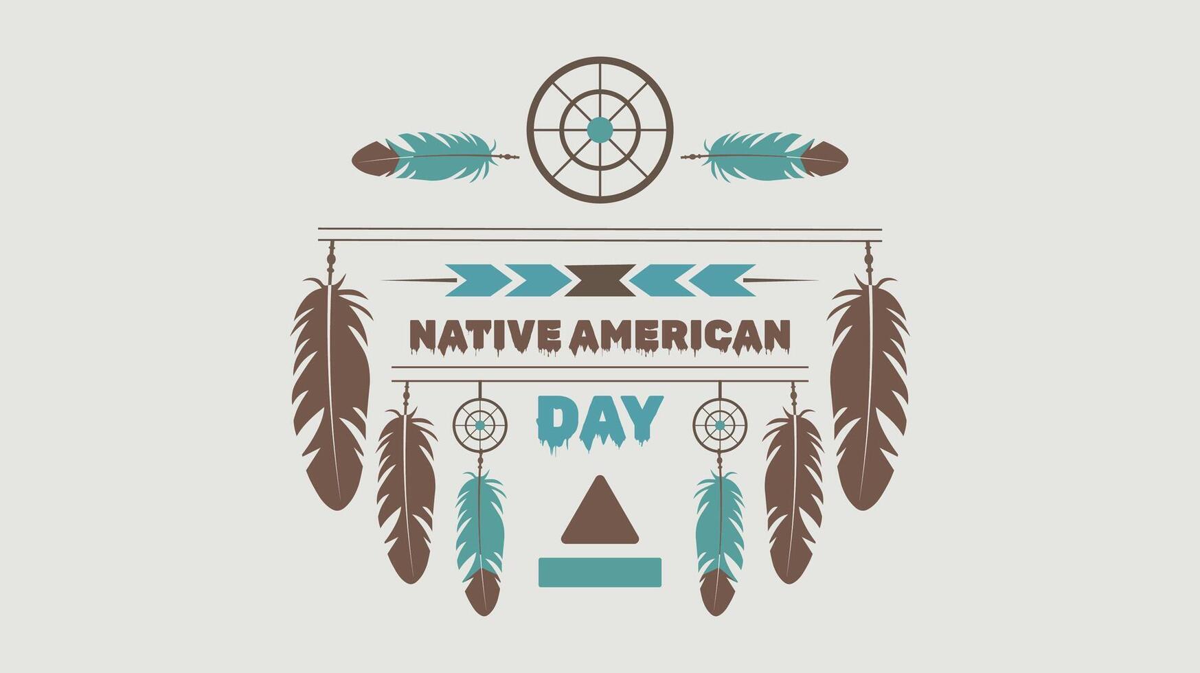 Unity in Tradition Native American Day for the america vector