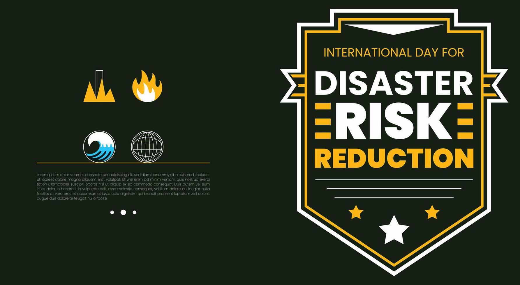 International Day for Disaster Risk Reduction design vector