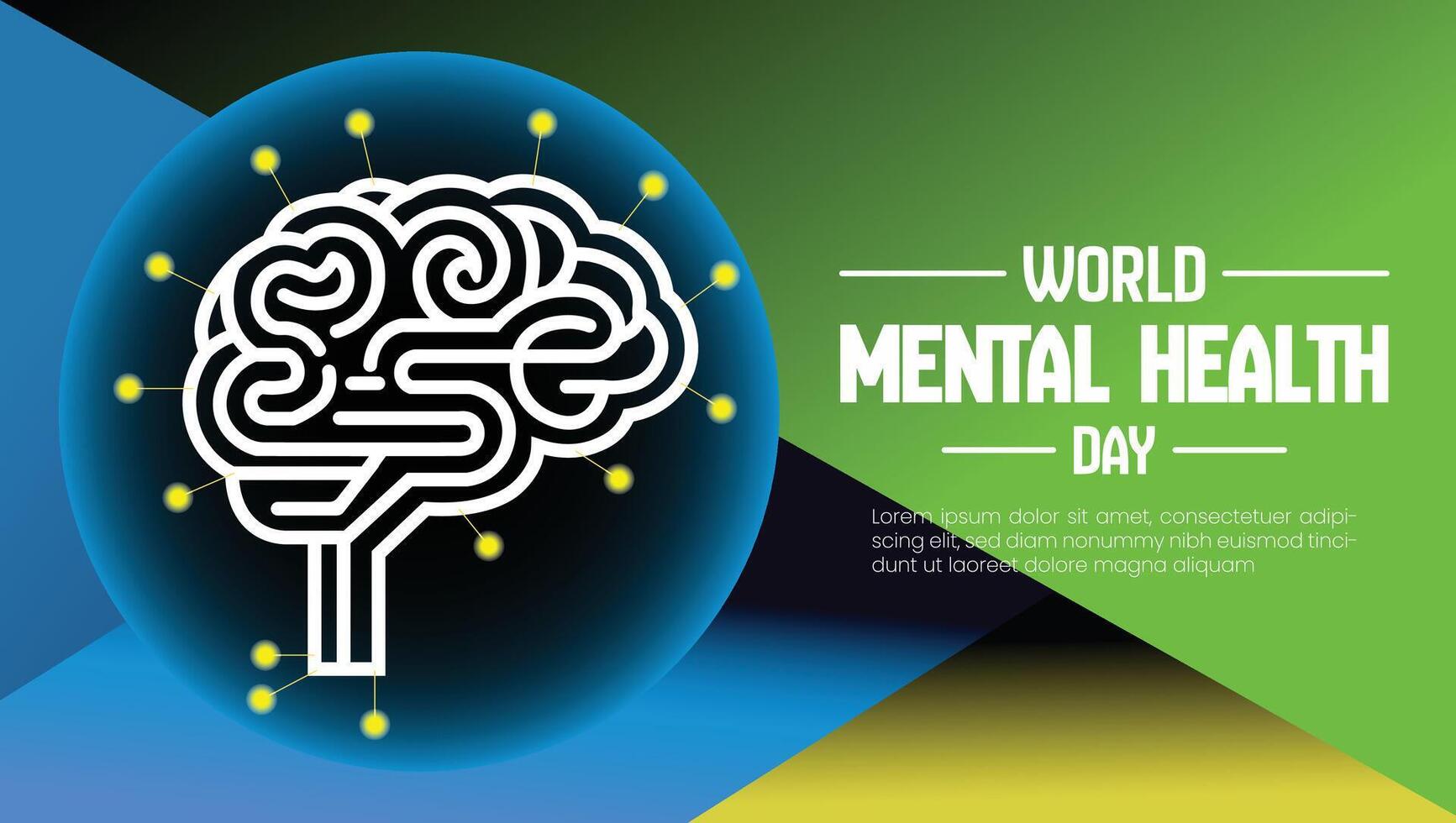 World Mental Health Day It's Okay Not to Be Okay vector