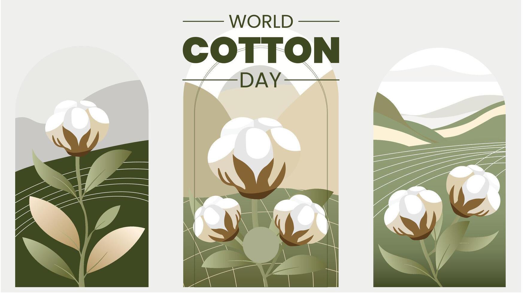Celebrating the Fabric of Life, World Cotton Day vector