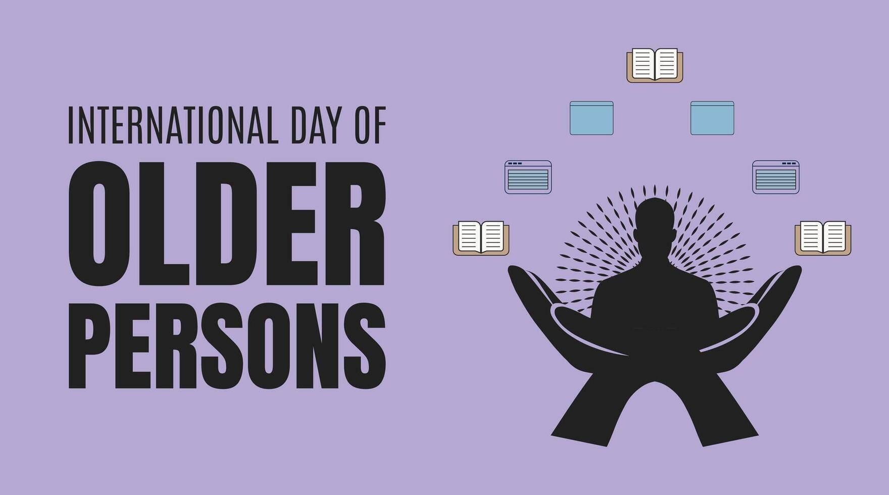 International Day of Older Persons design vector
