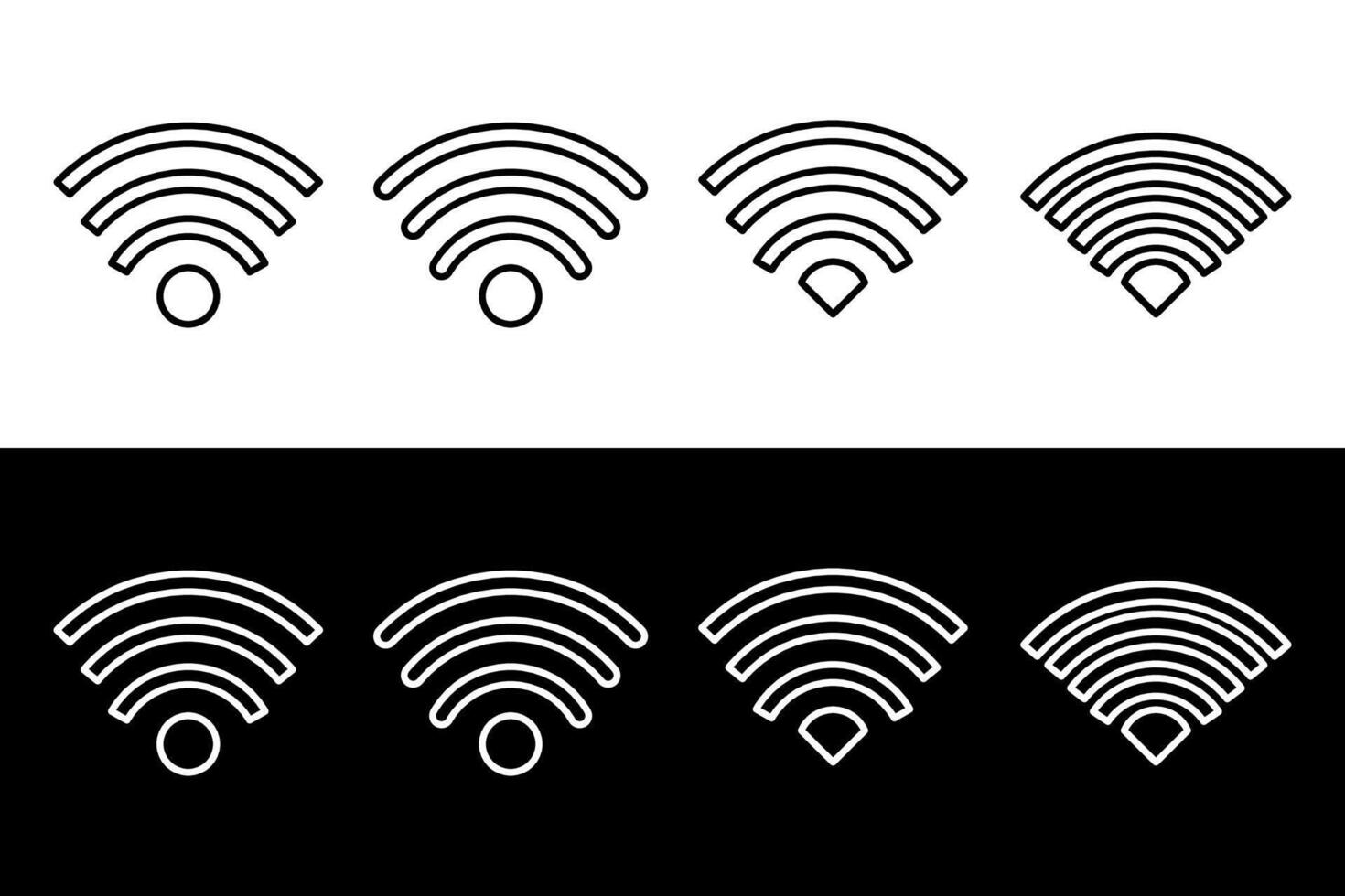 Wifi sign symbol. Internet and mobile connection. vector