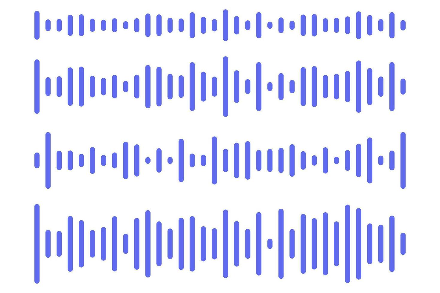 Audio spectrum design illustration. Sketch of musical soundtrack. vector