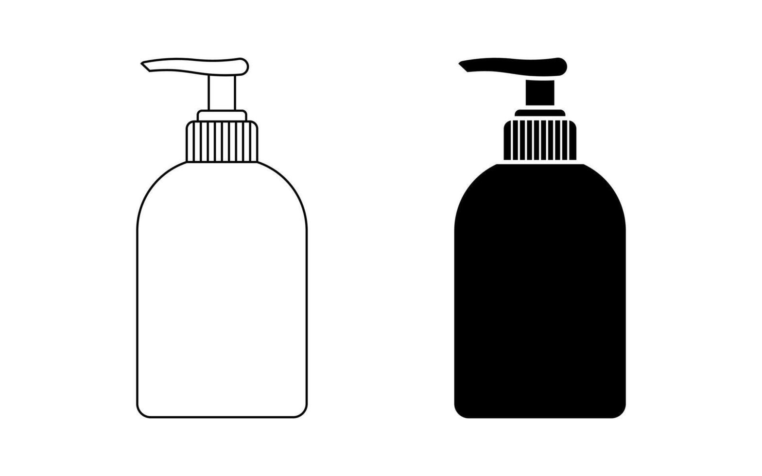 soap dispenser icon set isolated on white background vector