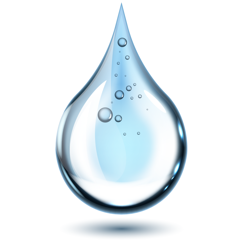 azul água solta isolado em transparente fundo png
