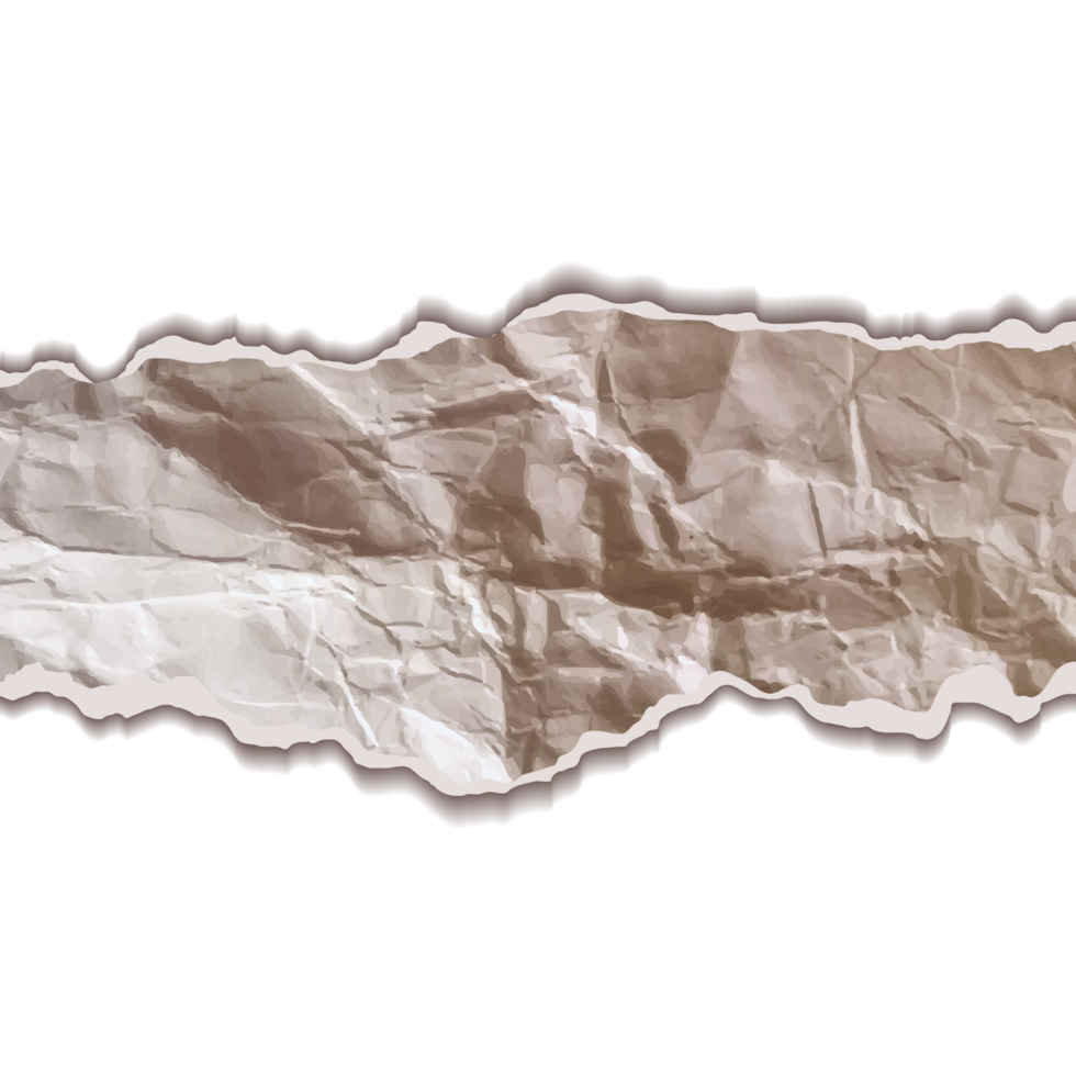 Crumpled paper with space for separator page png