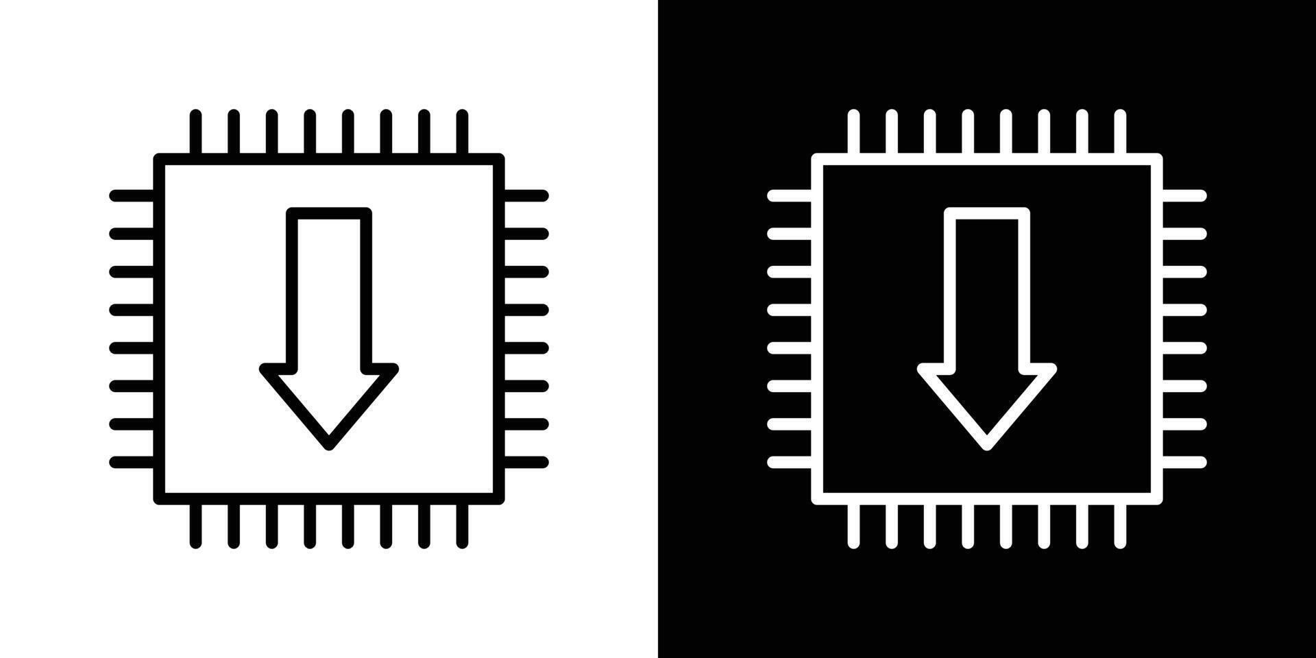 Firmware icon set black filled and outlined style. 50218288 Vector Art ...