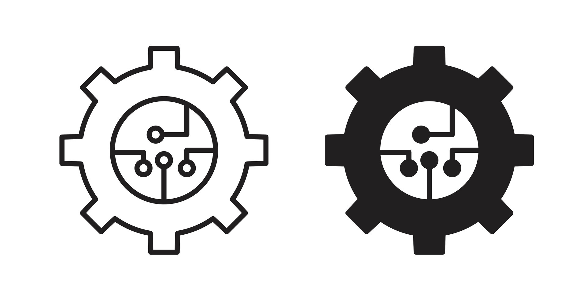 Etl icon set black filled and outlined style. 50221053 Vector Art at ...