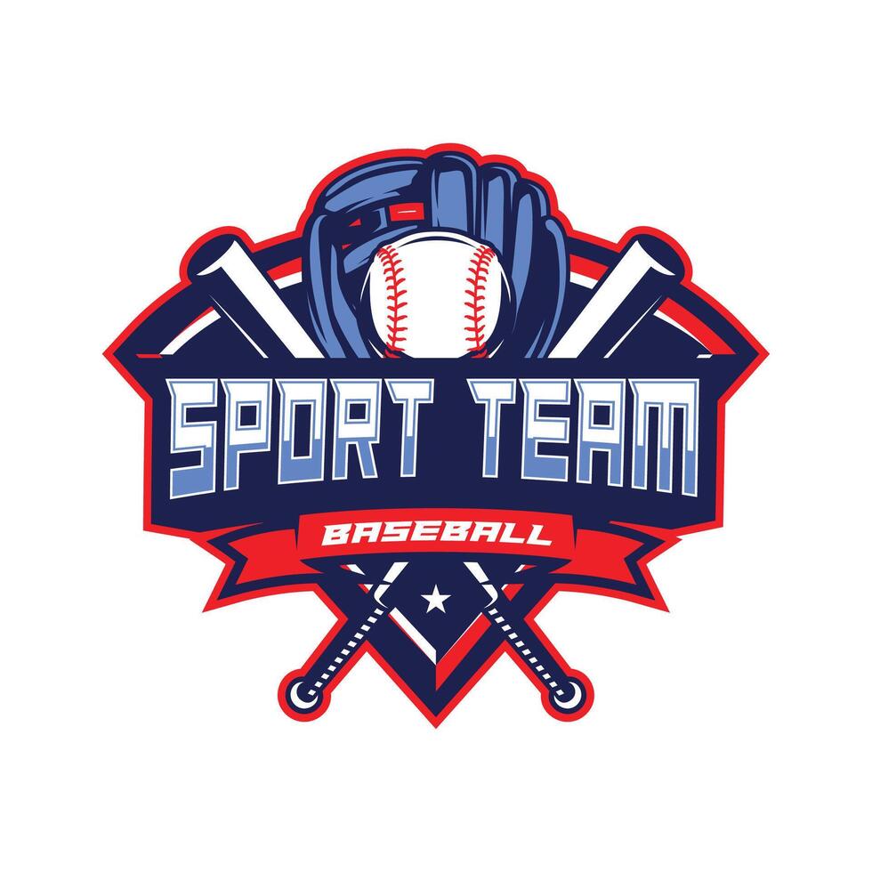 Baseball Sport Team Logo Illustration Design vector