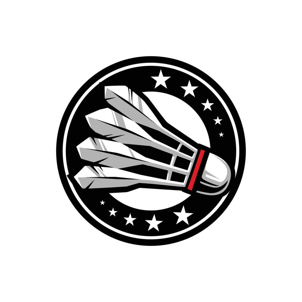 Badminton Shuttlecock logo illustration design vector