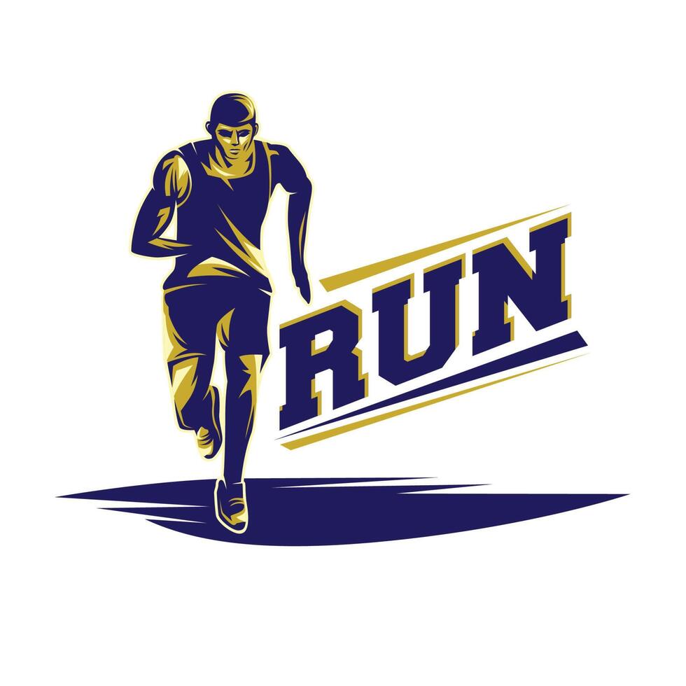 Running and Marathon Logo design Illustration Inspiration vector