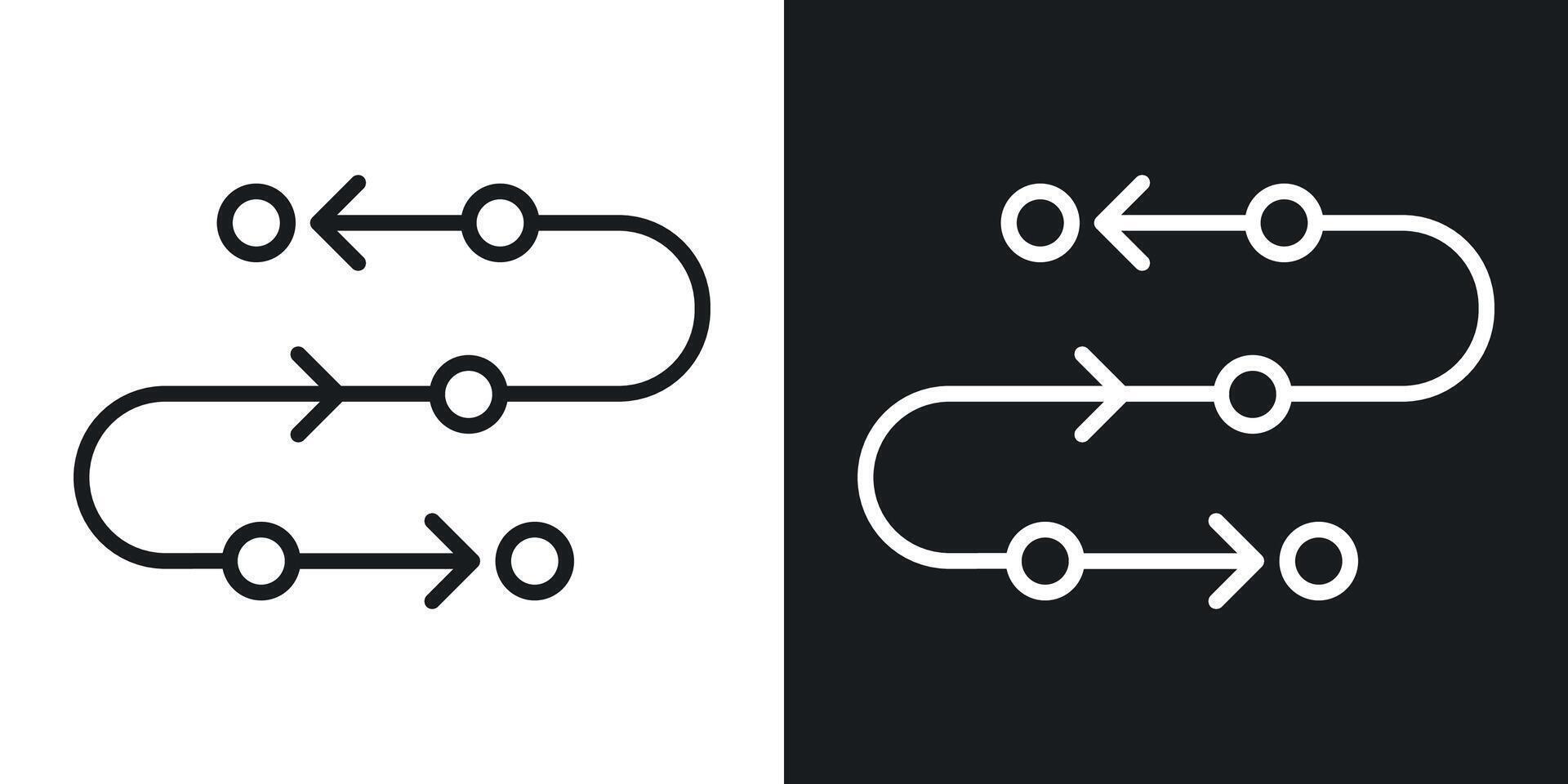 Methodology icon set black filled and outlined style. vector