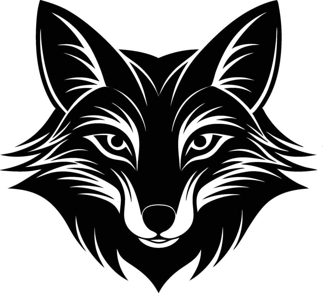 Fox head shape silhouette vector