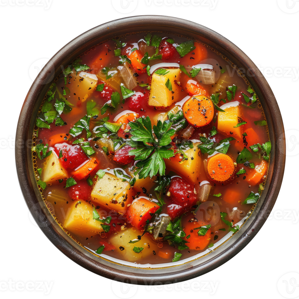 Vegetable Soup in a Bowl png
