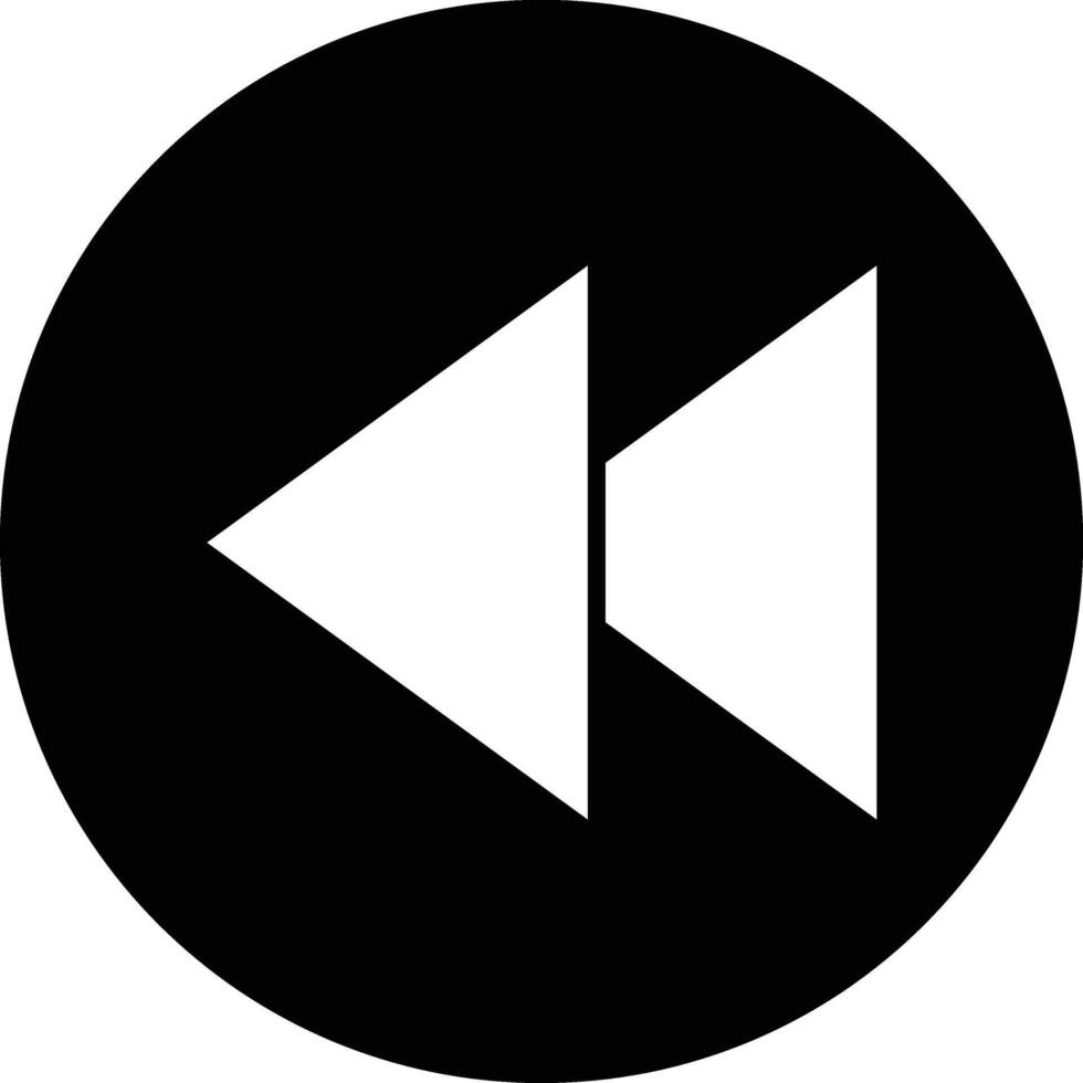 Backward Icon Design Illustration vector