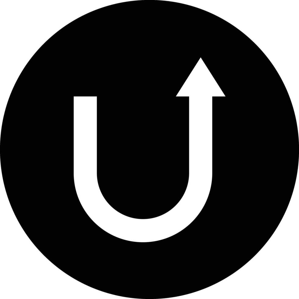 U turn Icon Design Illustration vector