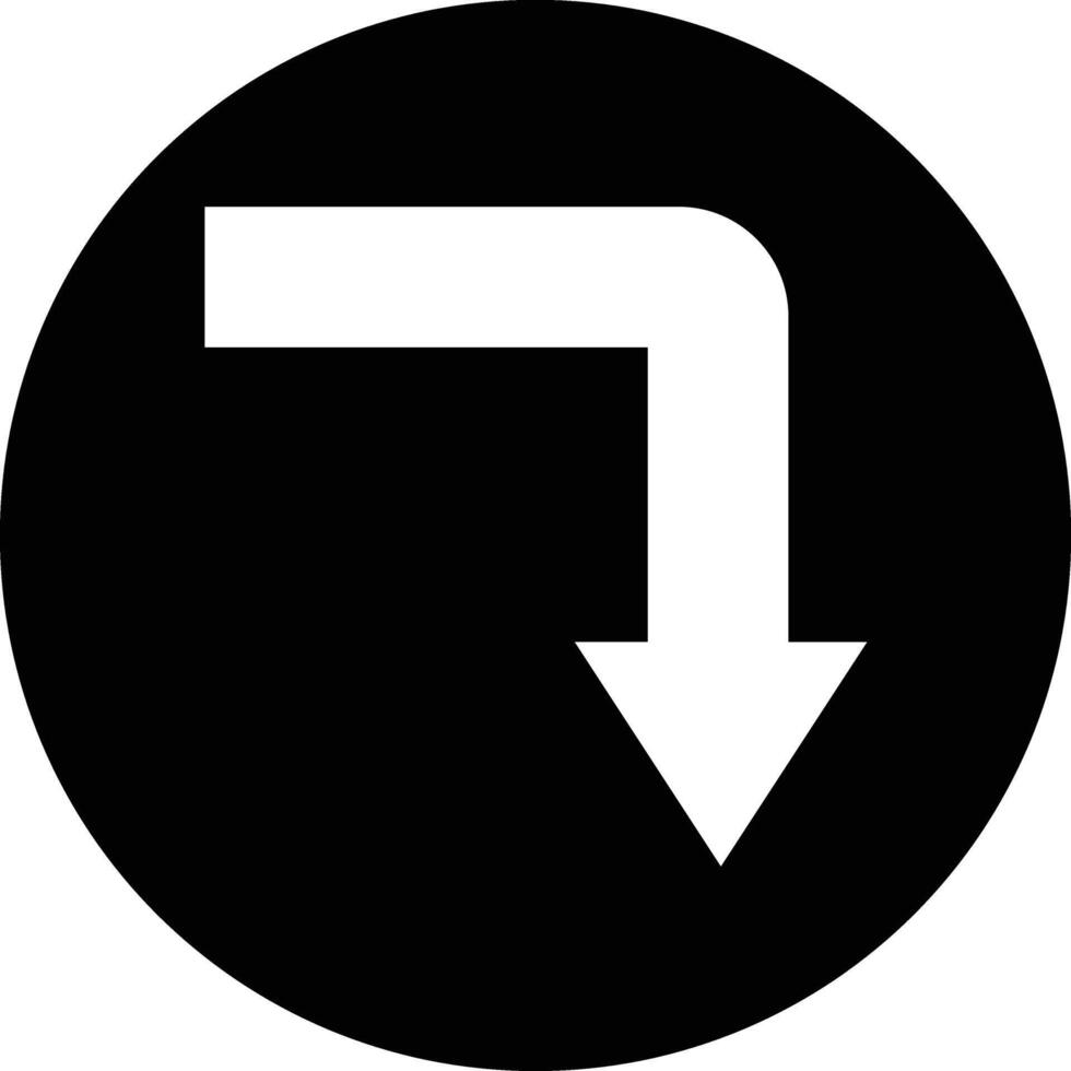 Turn Down Icon Design Illustration vector
